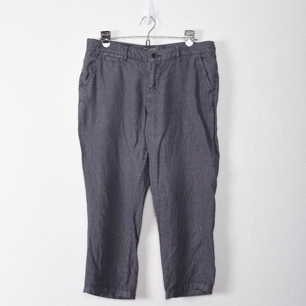FAT FACE dusted blue linen capris